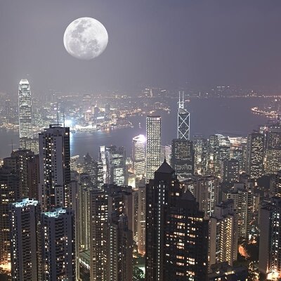 Фотообои Ночь в Гонконге